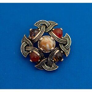 Vintage Viking Cross Brooch - D29